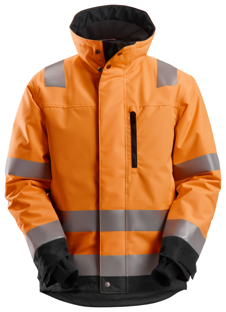 FODRAD SNICKERS WORKWEAR JACKA 37.5 HV KL3, ORANGE/SVART STL 3XL