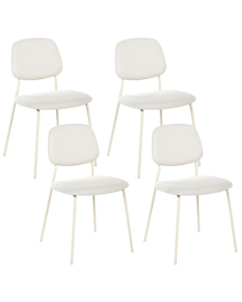 Set med 4 matstolar RILEY Off-White
