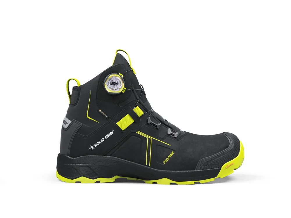 Solid Gear VAPOR 3 Skyddskänga svart/grön 44