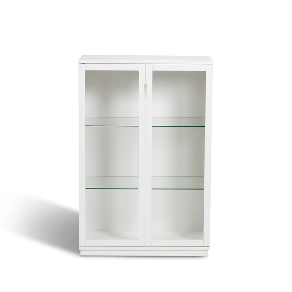 Aoko vitrinskåp 120 cm, Vitlack
