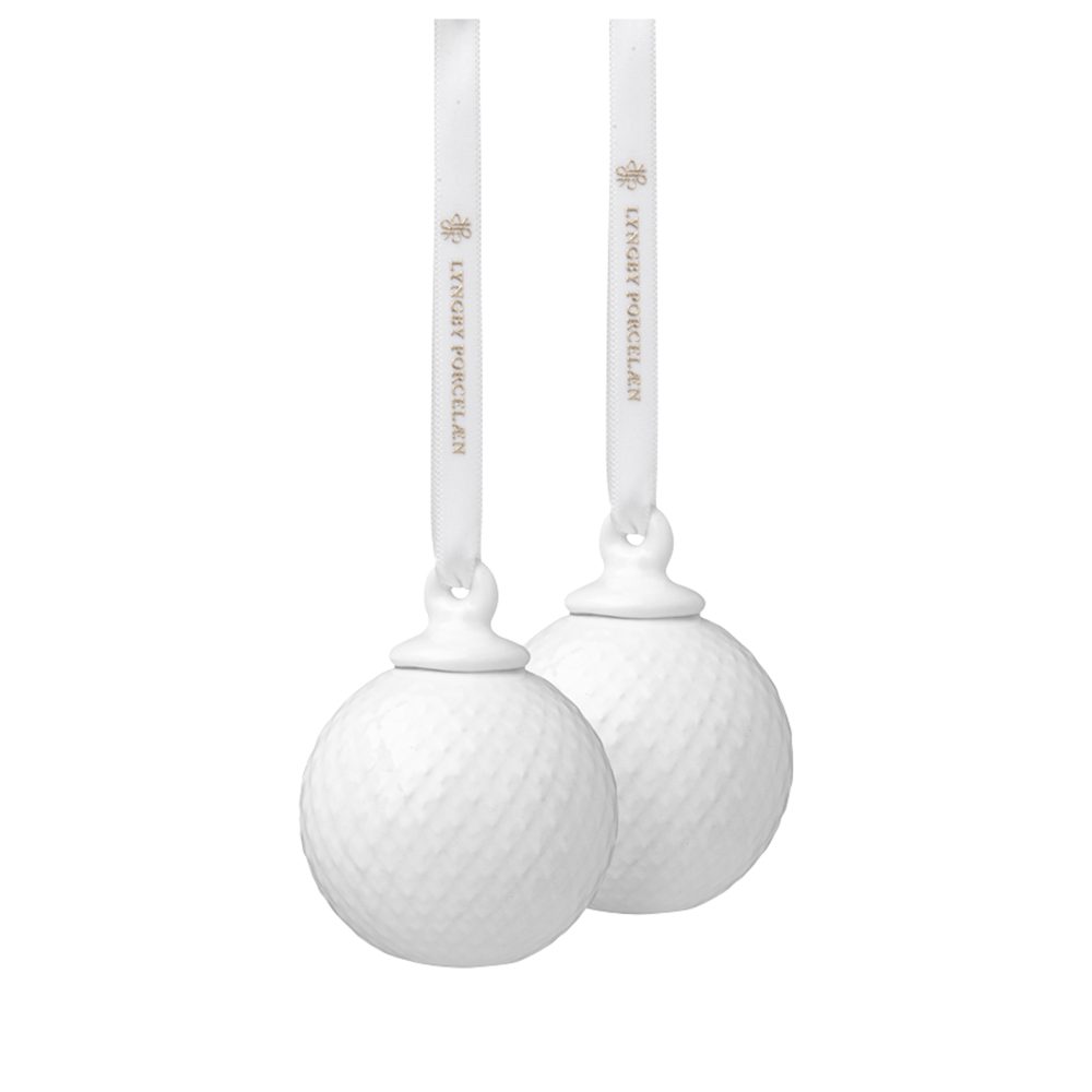 Rhombe dekorationskula Ø5 cm 2-pack, Vit