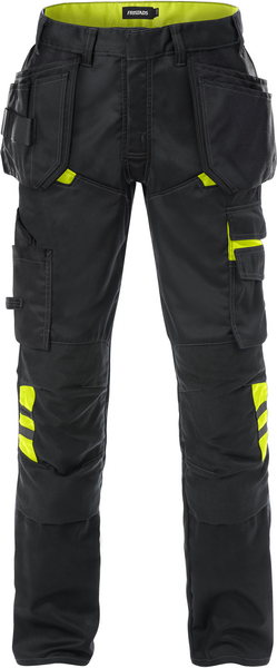 BYXA 2595 STFP SV/GUL C48 SVART/HIVIS GUL