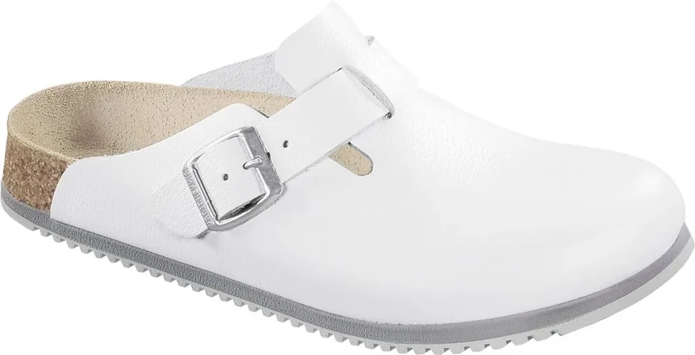 Birkenstock Boston 601360239 Yrkessandal vit, smal läst 39