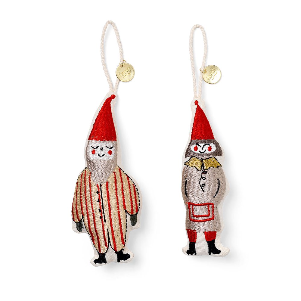 Elf pair julhänge 13,5 cm 2-pack, Striped