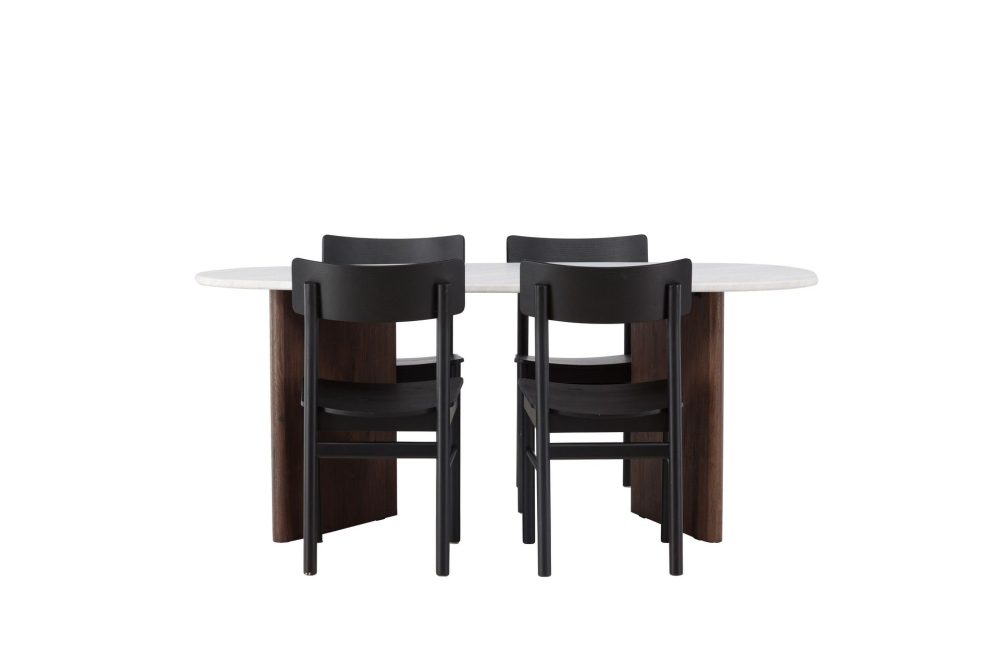 Grönvik Matgrupp 180 cm Oval med 4 Montros Stolar