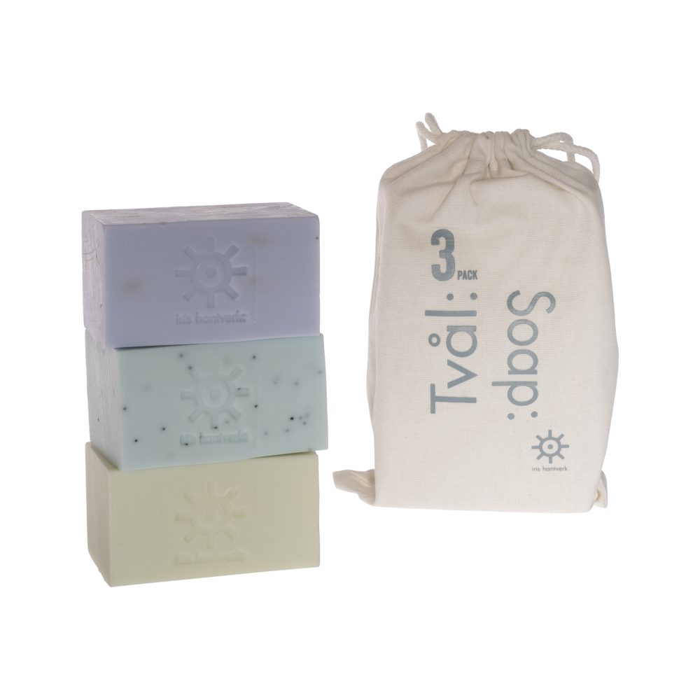 Iris hantverk tvål 3-pack, Citrongräs-vallmo-lavendel