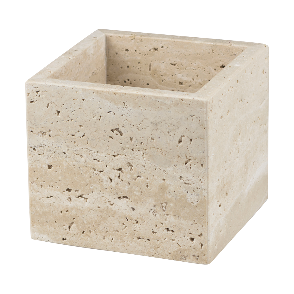 Travertine kub 10x10 cm, Linen