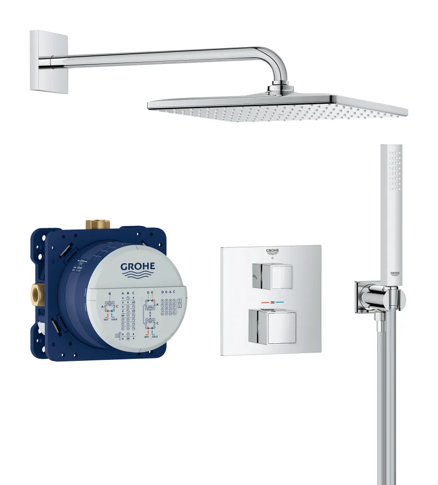 Grohe Precision Cube 34879000 Takduschset krom