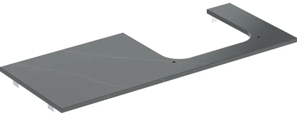 Geberit ONE 505.155.00.1 Bänkskiva stengods, höger Vit