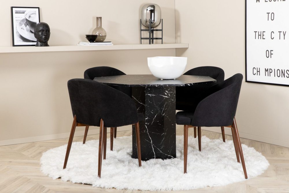 Marbs Matgrupp 110 cm Rund inkl 4 Kullersbro Stolar