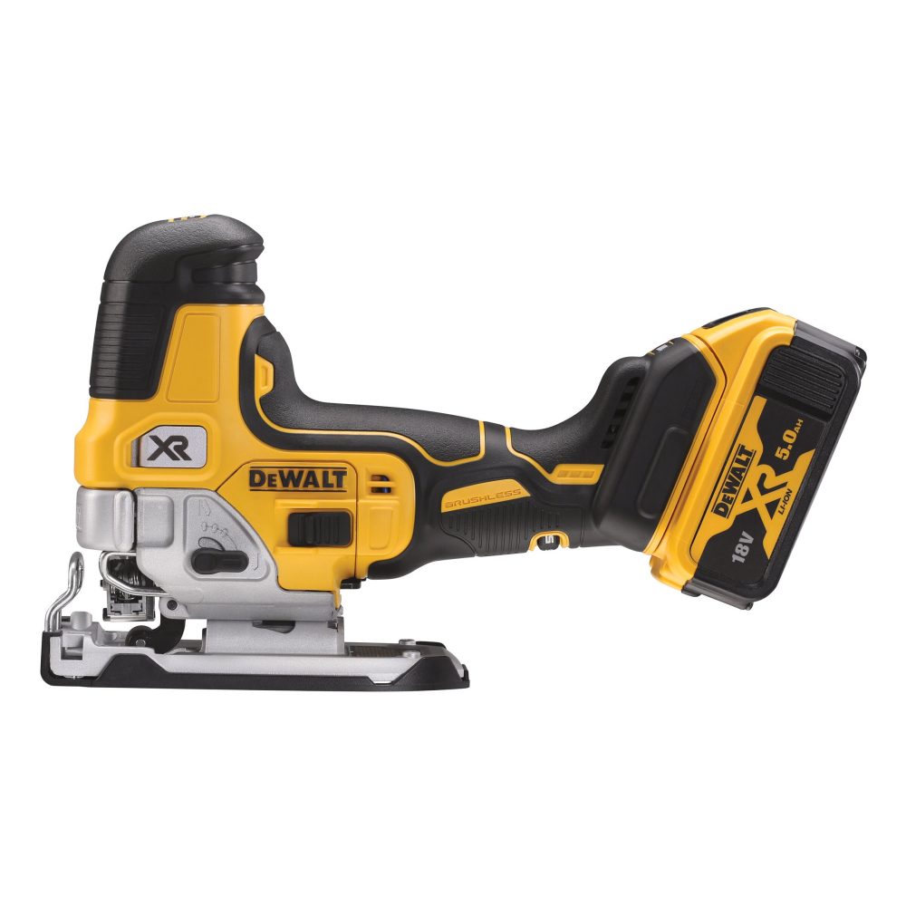 Kjøp Dewalt Stikksag DCS335P2 18V, bodygrip, 2 stk 5,0Ah-batteri & lader
