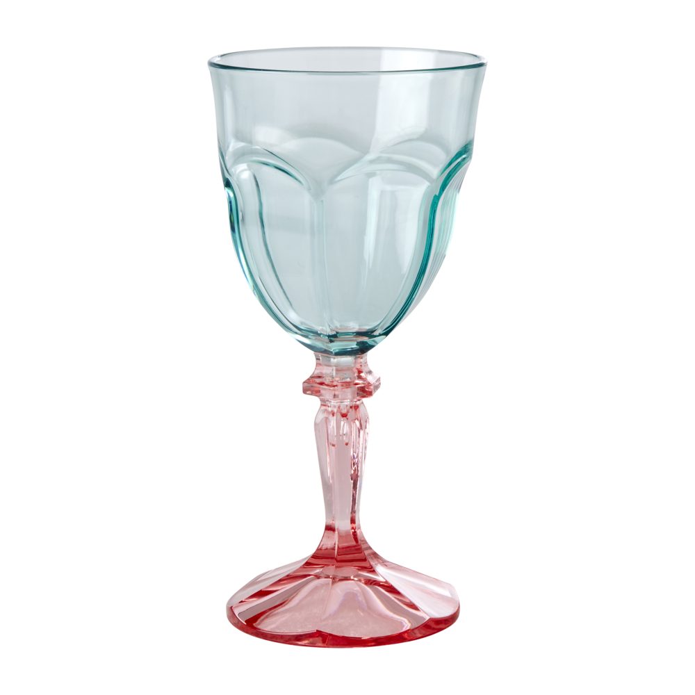 Rice Two Tone vinglas akryl 26,6 cl, Mint-pink