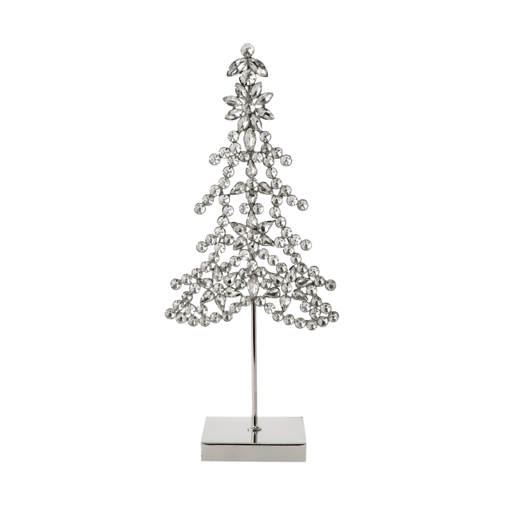 Ada tree dekorationsdetalj, Silverfärgad, 14x8x32 cm