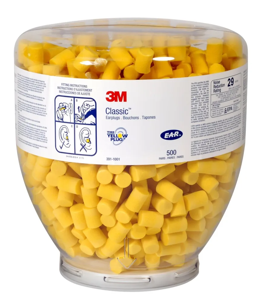 3M E-A-R Classic Öronproppar i refillbehållare, 500 par