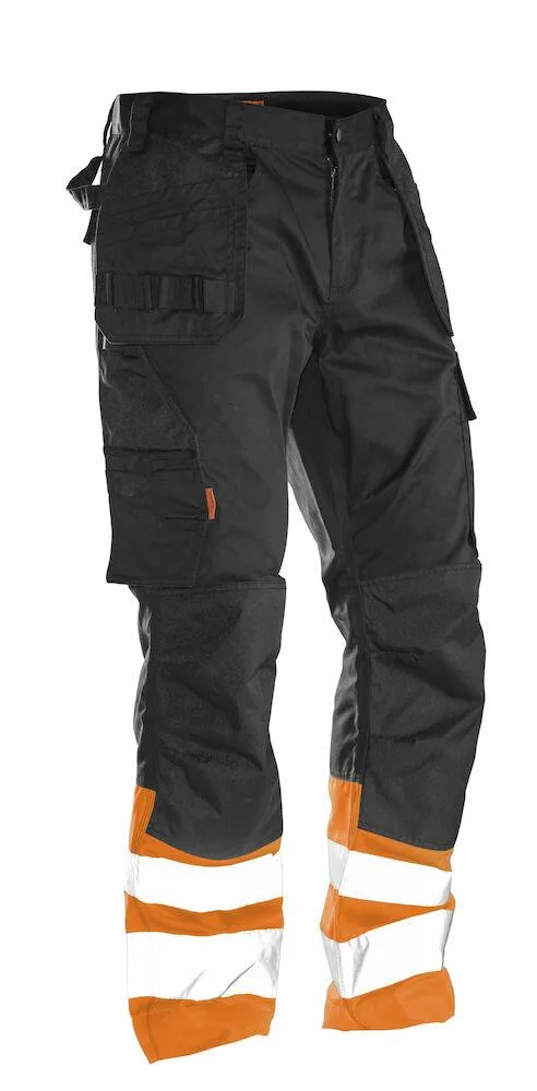 Jobman 2513 Arbetsbyxa orange/svart, varsel, klass 1 Orange/Svart - Bild 2