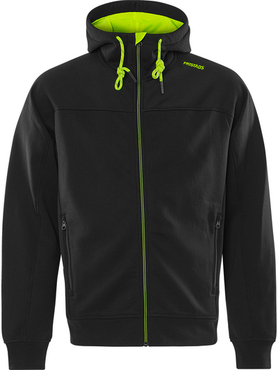 JACKA 7550 GSM SWEATSHIRT HUVA SVART/GUL STL 4XL