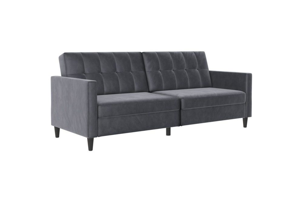 Bäddsoffa Hartford 203x83x82 cm, Antracit, Sammet