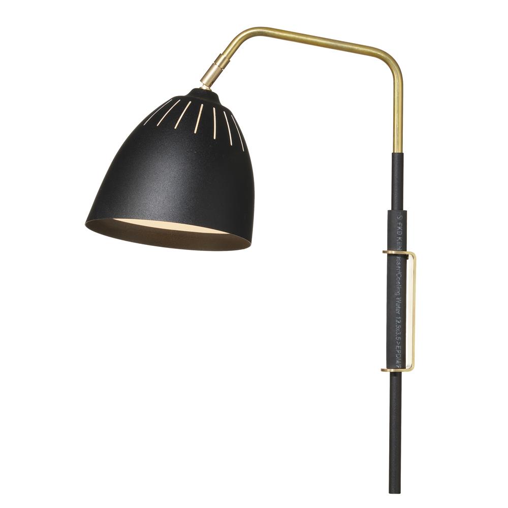 Lean vägglampa, svart