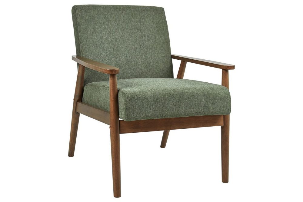 Fåtölj Esrum Grönt/mörkt trä, Polyester