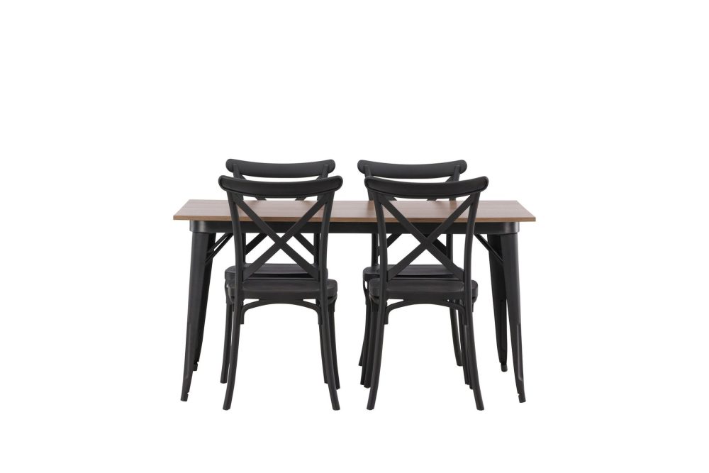 Tempe Matgrupp 140 cm Rektangulär med 4 Crosett stolar