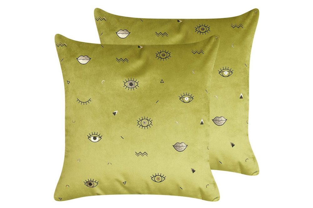 Prydnadskuddar Aeonium set om 2 Grön/Svart