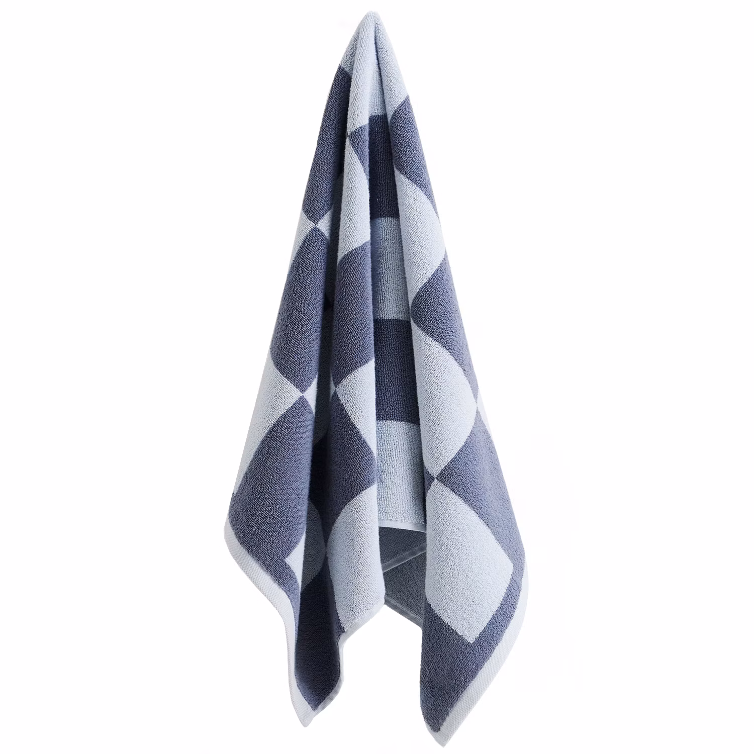 Check Handduk 50x90 cm, Steel Blue