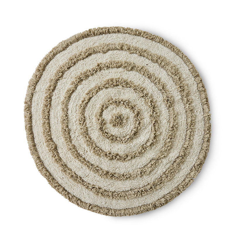 HK Living badrumsmatta Ø120 cm, Cream