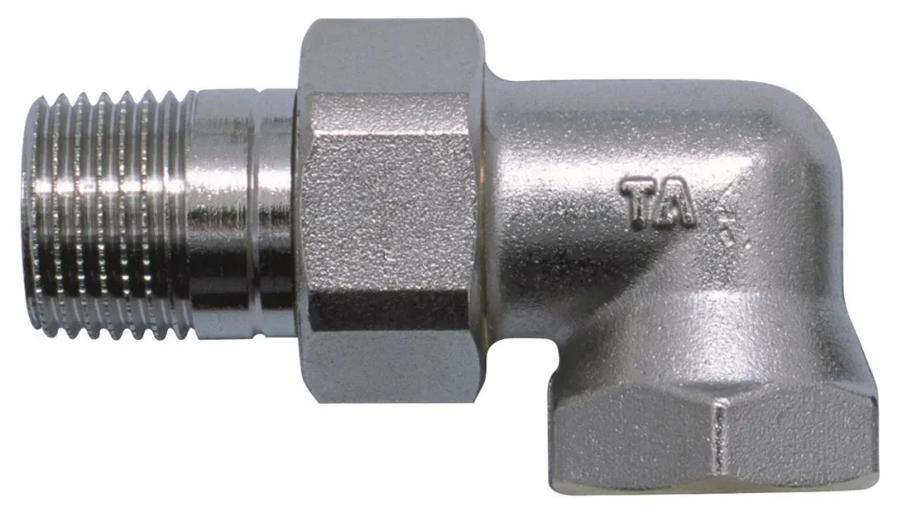 TA 50014120 Radiatorkoppling vinkel, förnicklad G20