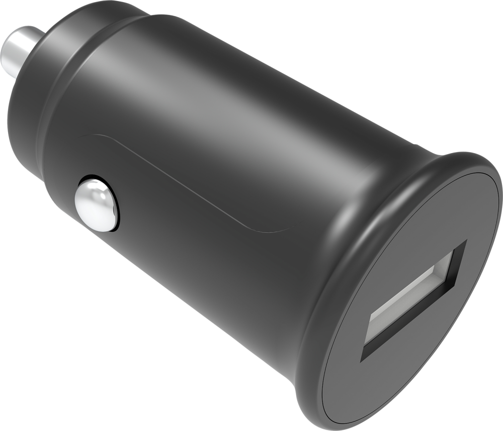 BILLADDARE 1XUSB 2,4A SVART 12-24V