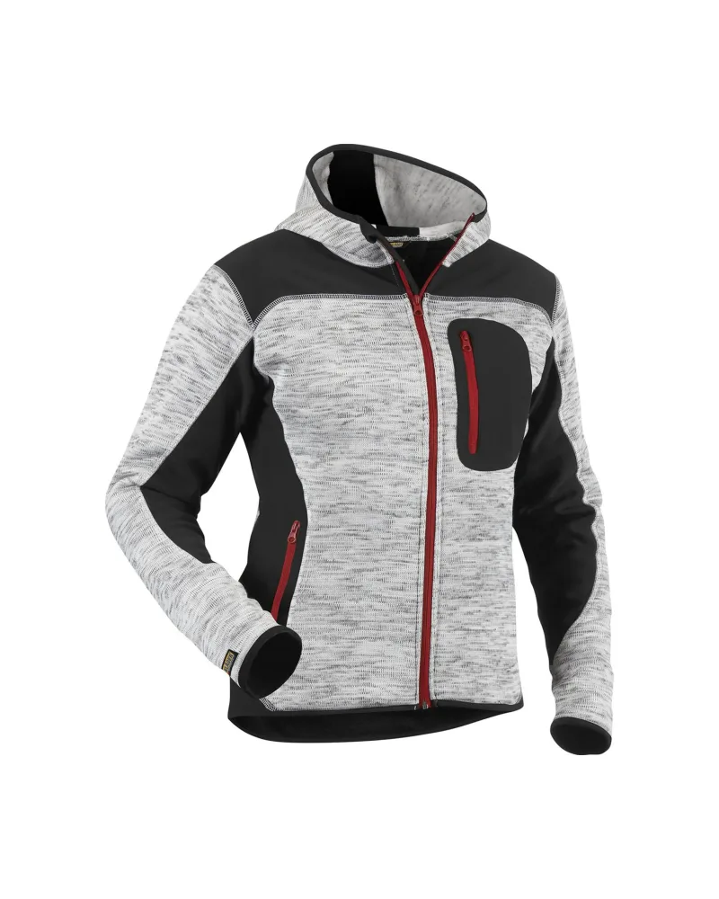 Blåkläder 493121179099L Jacka dam, gråmelerad/svart, stickad Stl L