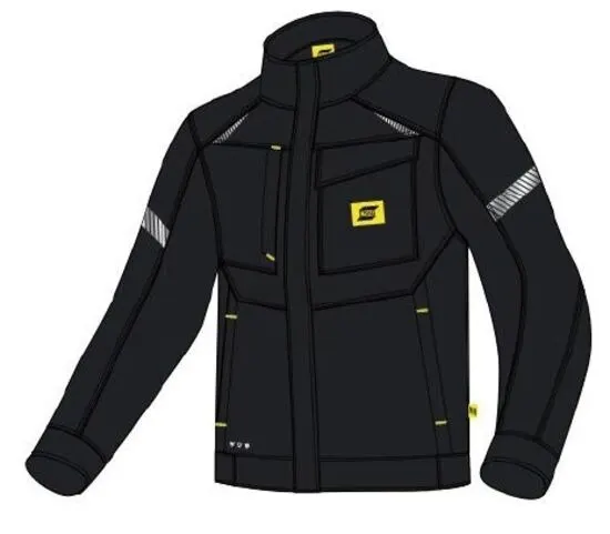 ESAB MW2000 Svetsjacka med flamskydd, svart, stretch XS