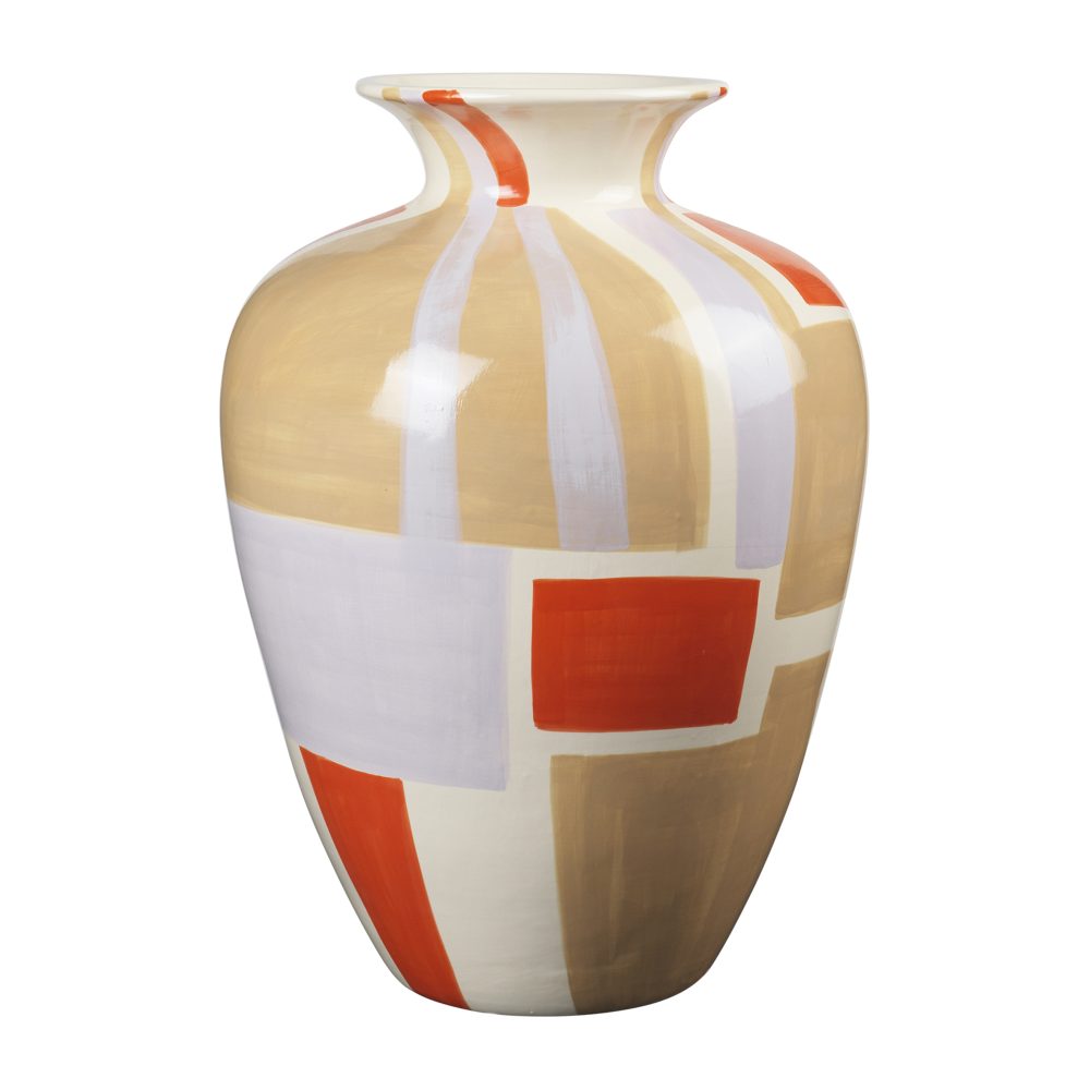 Dana vas 50 cm, Off-white-orange-purple-grey