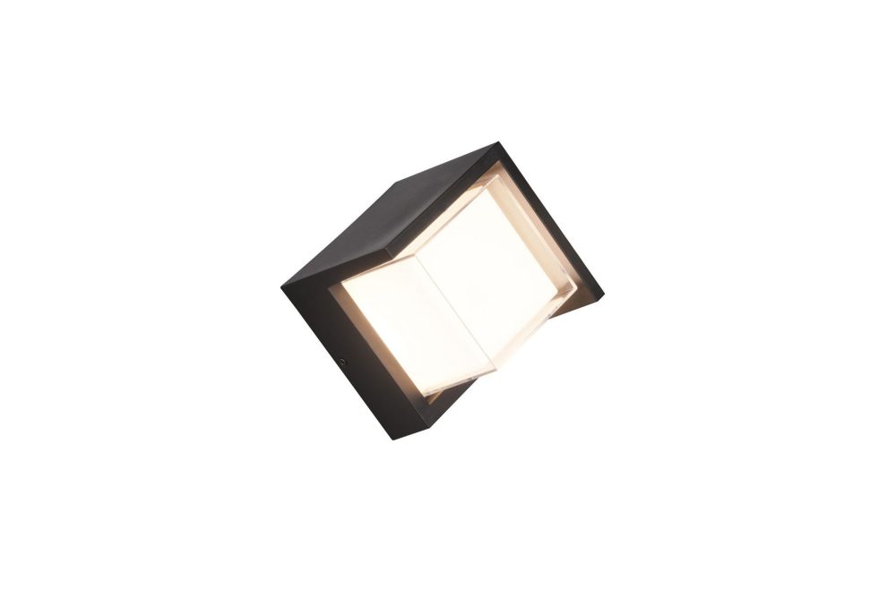 Puno LED Vägglampa fyrkant mattsvart