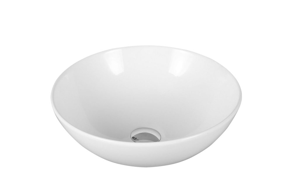 Skålformat handfat 40 cm Vit