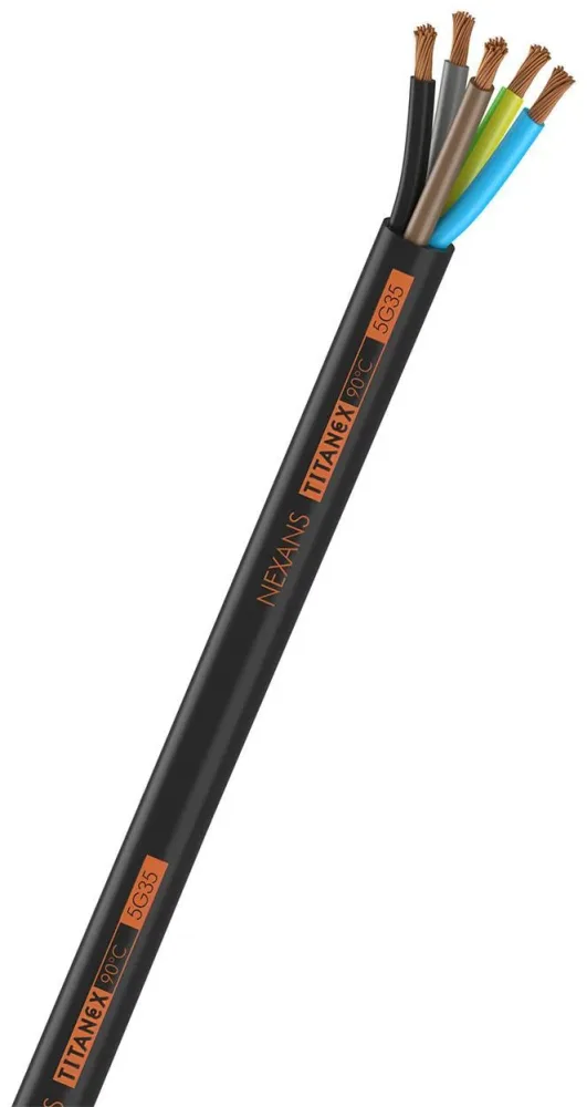 Nexans TITANEX Gummikabel 4G4 mm² ledararea 1 m, kapad