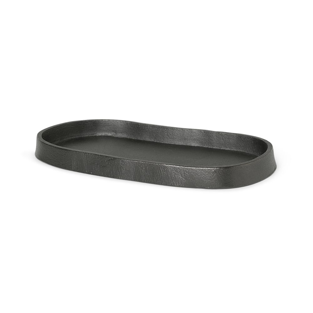 Yama bricka oval 9,5x19 cm, Svärtad aluminium