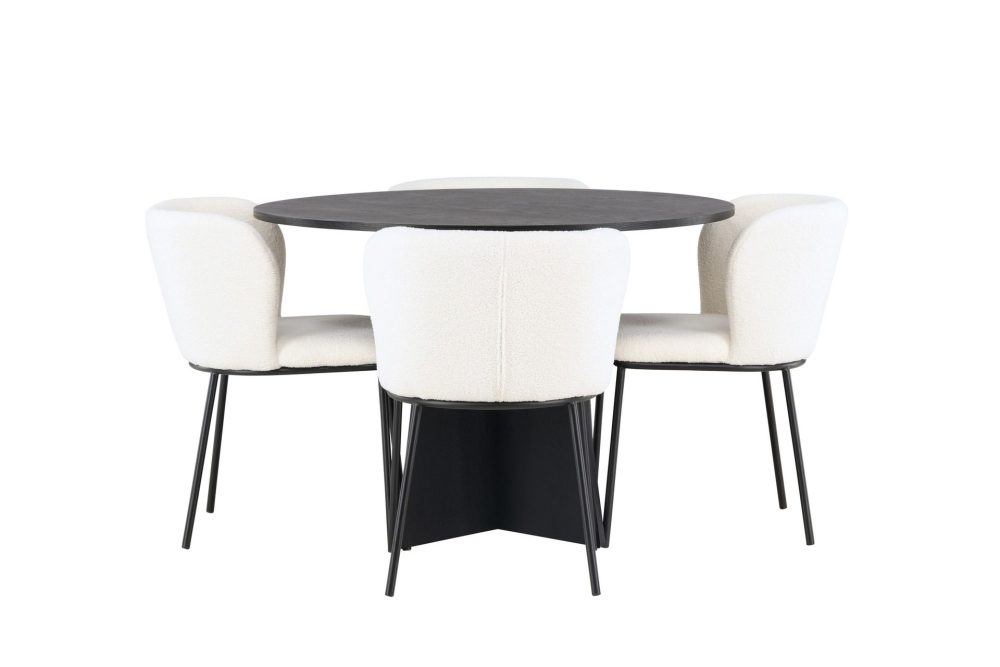 Edina Matgrupp 110 cm Rund med 4 Edina Stolar