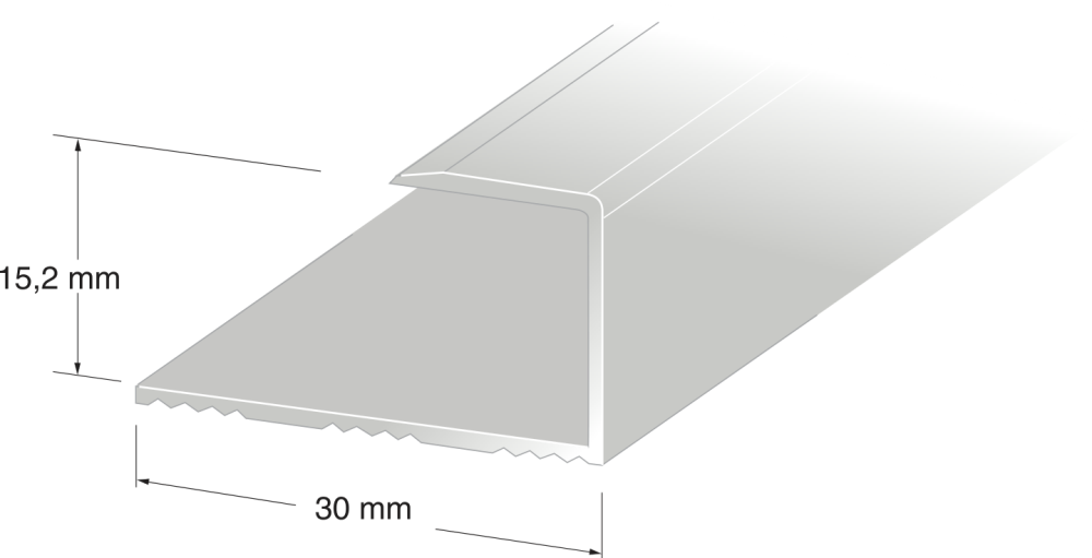 TRÖSKELLIST DURI 15,2MM SILVER 2,7M, 270CM