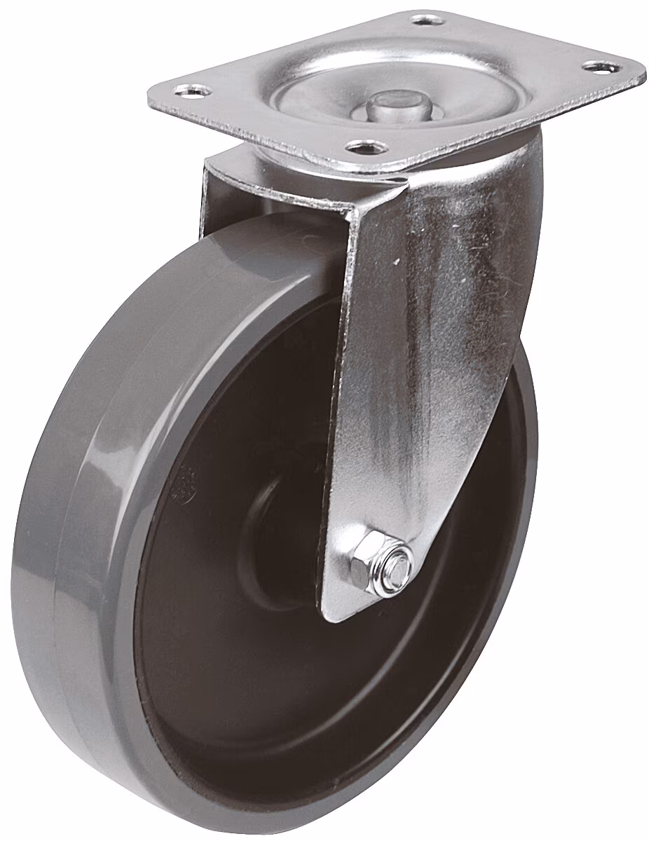 Kjøp Swede-Wheel Industrihjul med plate, PUR-bane, 100 mm
