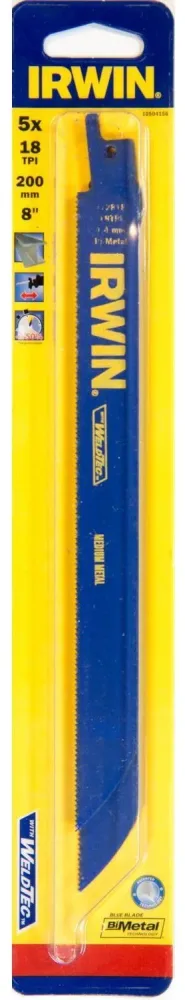 Irwin 10504156 Tigersågblad 200 mm, 18 TPI, 5-pack