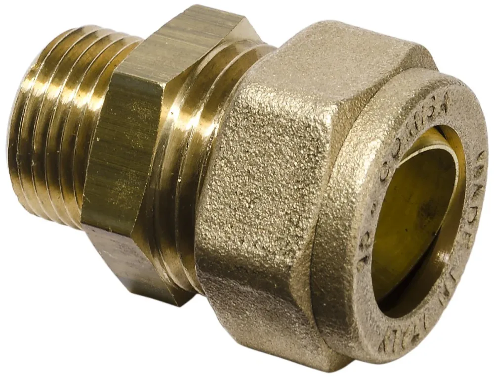 Gelia 3006155082 Klämringskoppling rak, för PEX, inkl. stödhylsa utv. gänga, 15xG15 - Bild 2