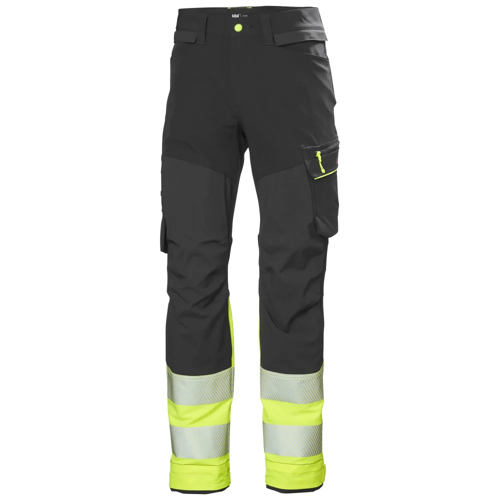 Helly Hansen Workwear ICU BRZ HH Connect 77310-369 Arbetsbyxa varsel, mörkgrå/gul Mörkgrå/gul