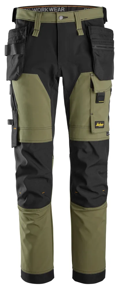 Snickers Workwear 6275-3104 Arbetsbyxa khakigrön/svart 116