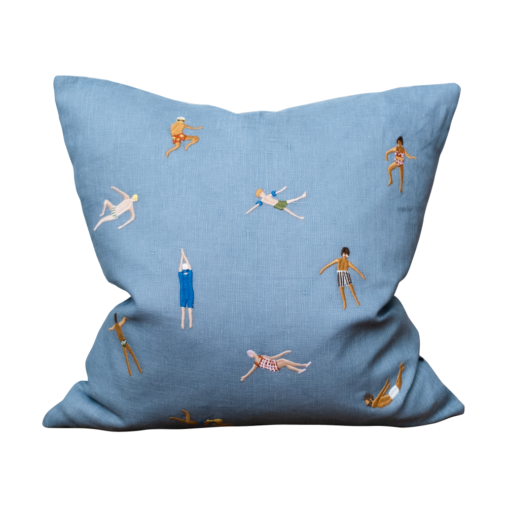 Swimmers kuddfodral 45x45 cm, Blue