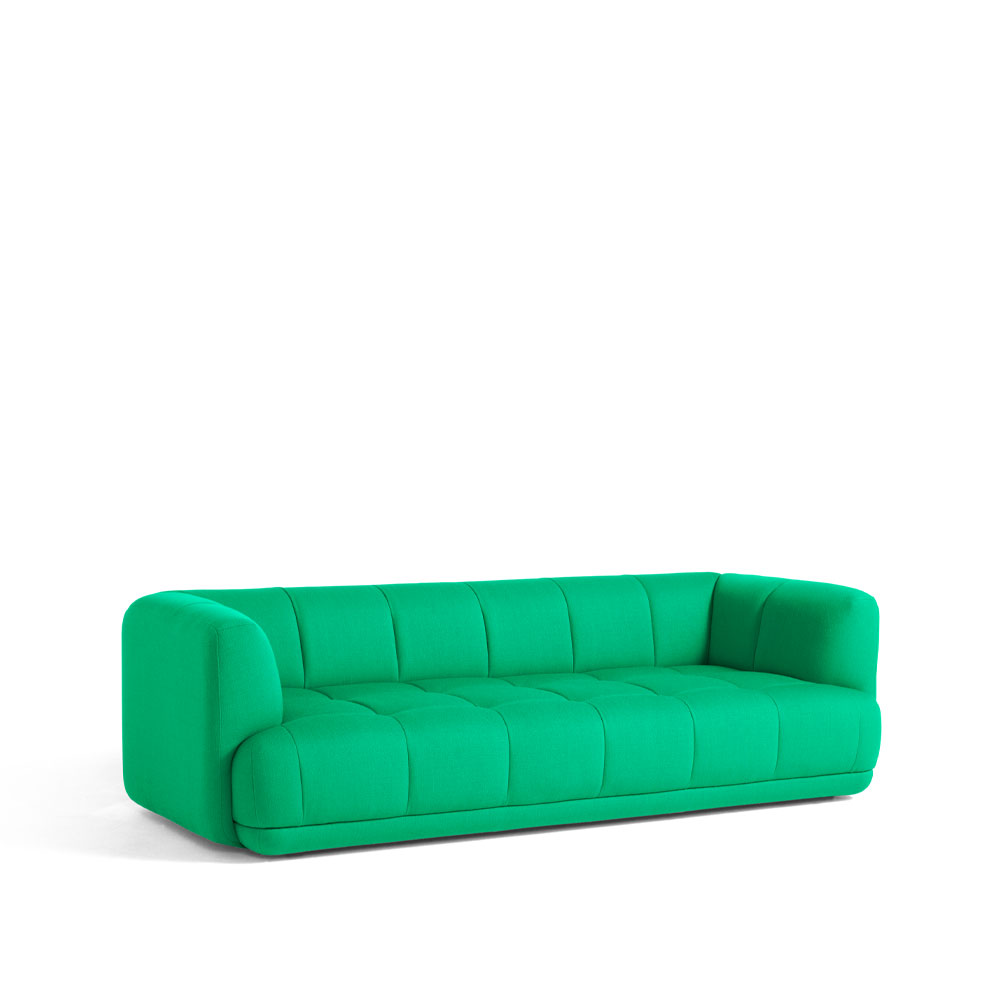 Quilton 3-sits soffa, tyg vidar 932 grön