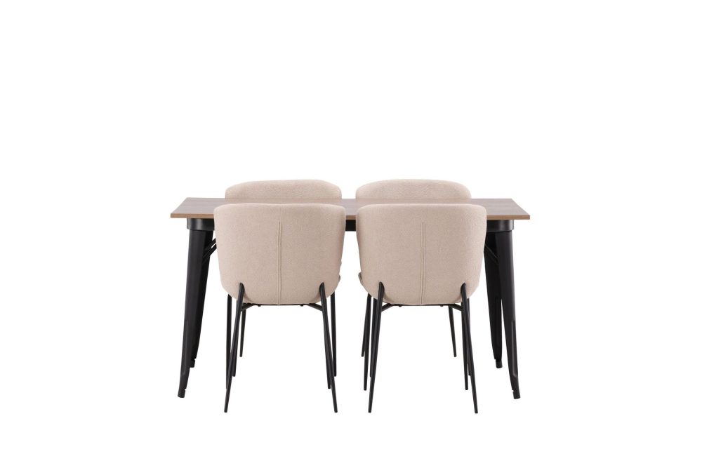 Tempe Matgrupp 140 cm Rektangulär med 4 Modesto stolar