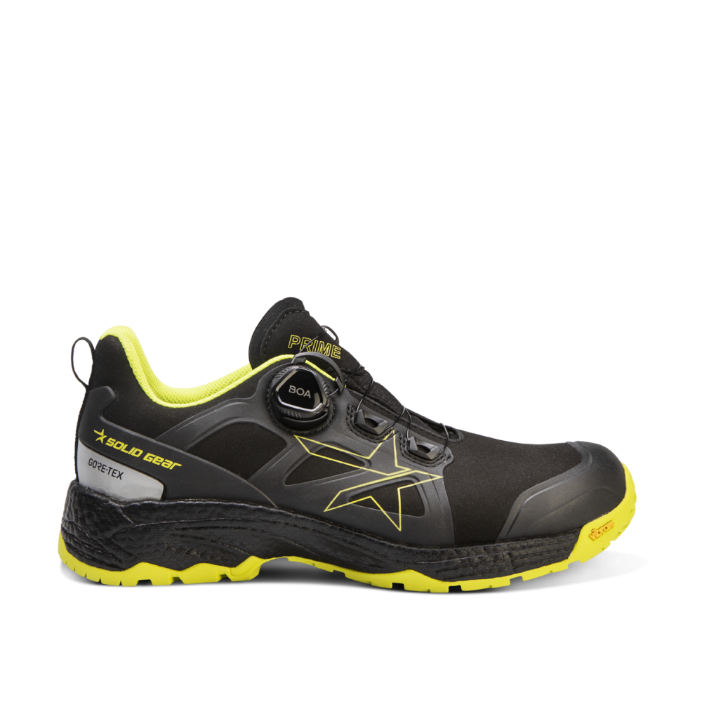 SKYDDSSKO SOLID GEAR PRIME GTX LOW 44, SVART/GUL S3 STL: 44