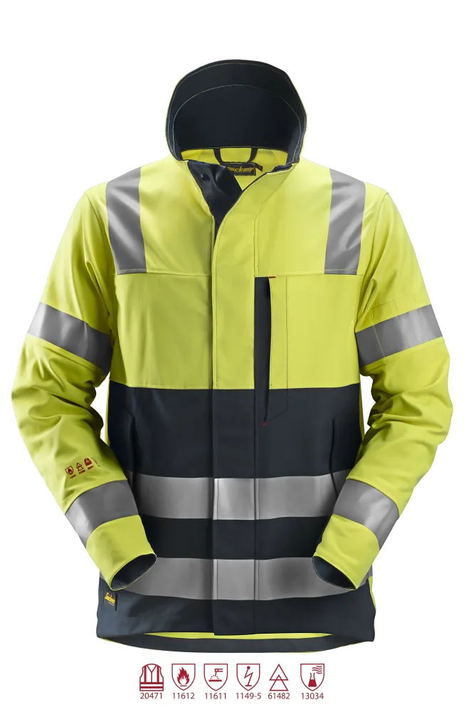 Snickers Workwear 1561 ProtecWork Jacka varsel, marinblå/gul S