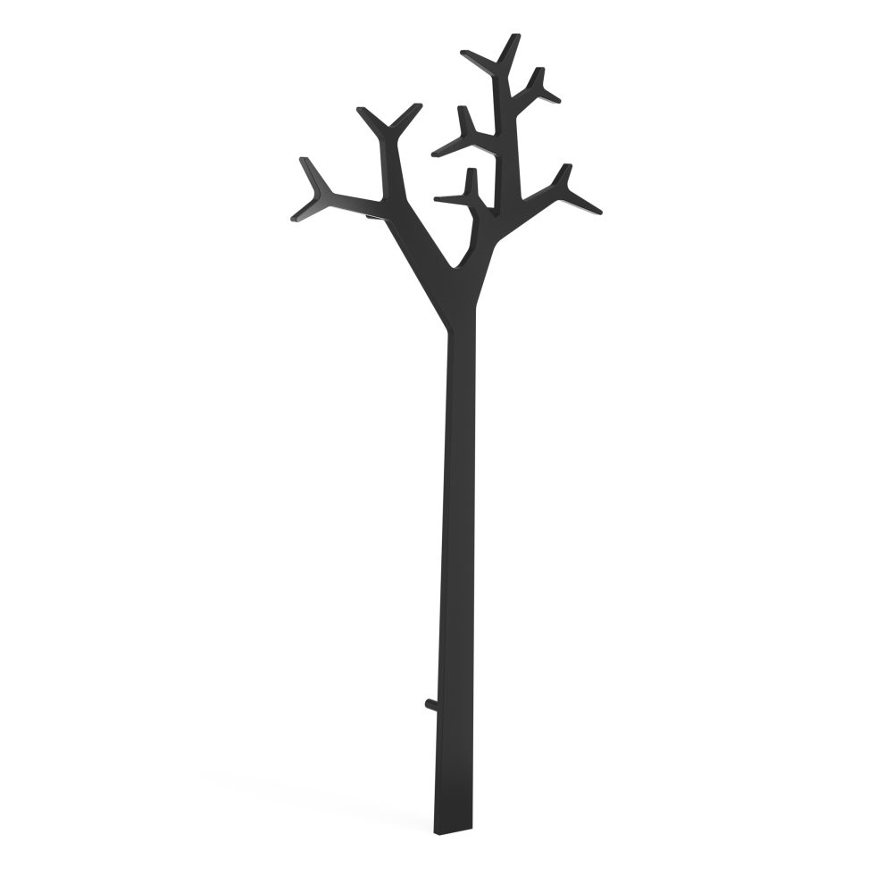 Tree Black Edition väggmonterad klädhängare 194 cm, Svart
