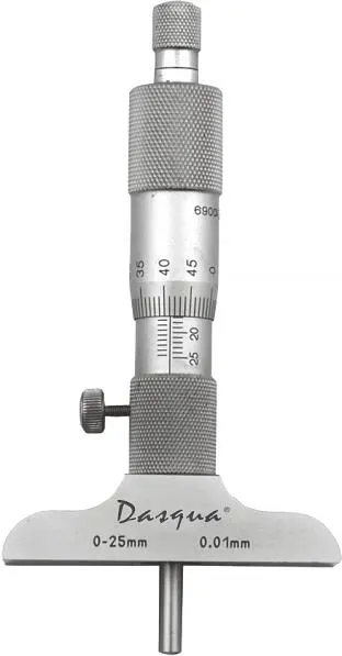 Dasqua 509504 Djupmikrometer slirkoppling, spindellåsning 0-150 mm